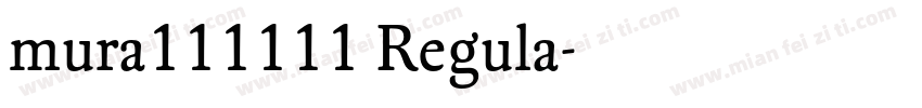mura111111 Regula字体转换